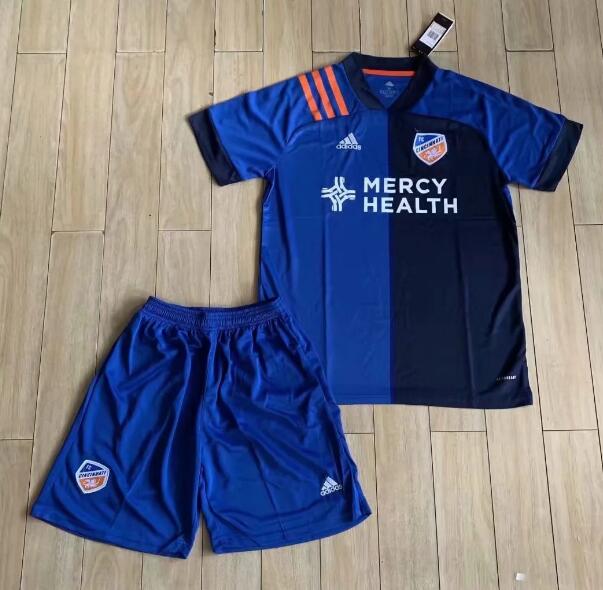 Kids FC Cincinnati Home Soccer Kits Shirt With Shorts 2020/21